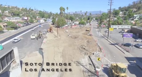 Soto Bridge Los Angeles Aerial Construction